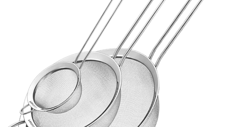 3 Stainless Steel Sieves Easily Sift And Strain Out Grit