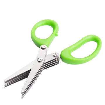 These New Multi-Blade Stainless Steel Herb Scissors Hack Slicing